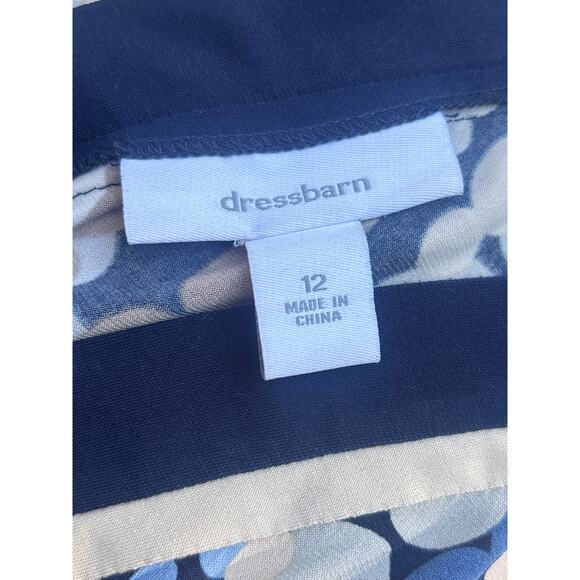 Dress Barn Career Dress Size 12 Purple Flowy A-line Silhouette V-neck & Back - Picture 7 of 12